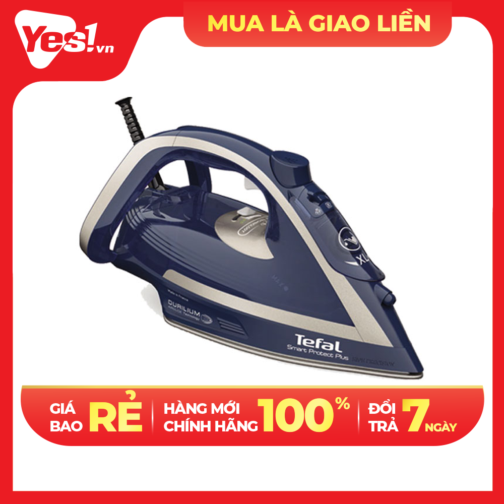 Nhập CECAMP110KD5 giảm 110K Bàn ủi hơi nước Tefal Smart Protect Plus FV6872E0 - 2800W - Hàng chính hãng