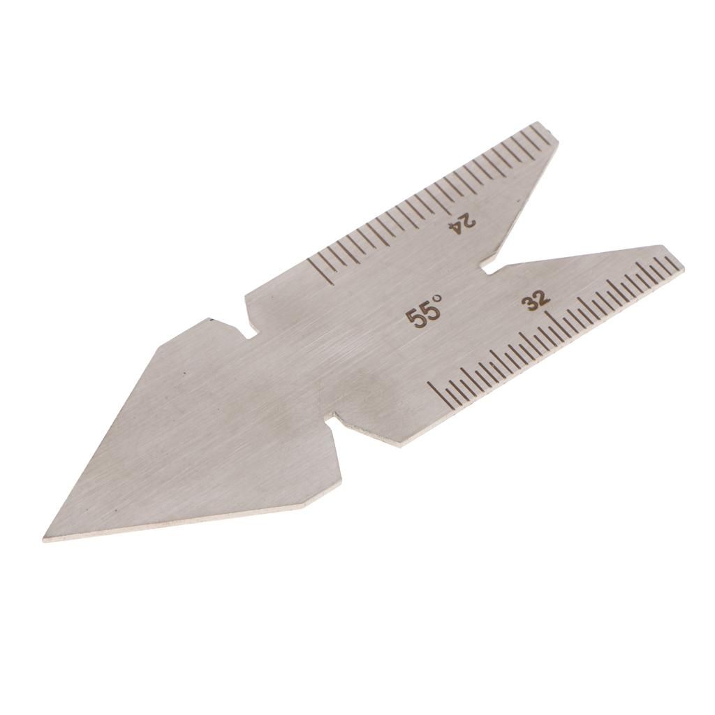 Welding Part Stainless Steel Weld Gauge Thread Pitch Gauge 50 + 60 Degree