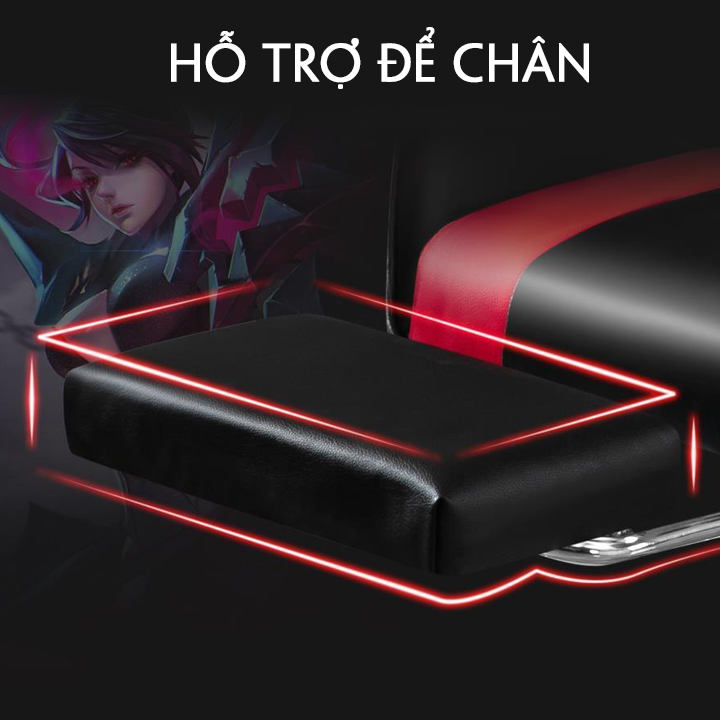 Ghế gaming bọc da cao cấp dành cho game thủ có gác chân mẫu mới