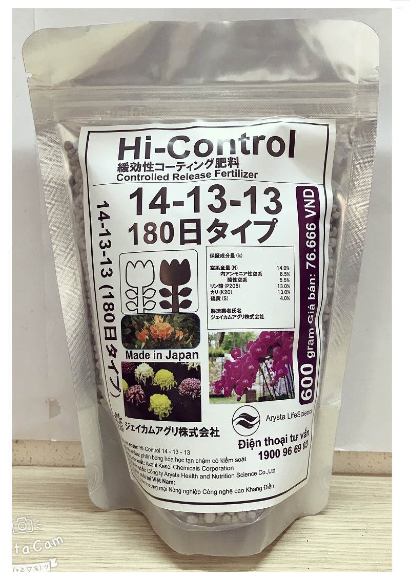 Phân Trì Tan Chậm Nhật Bản Hi-Control 14-13-13 Gói 600g