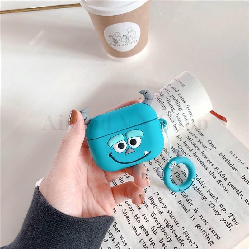 Bao Case Ốp dành cho airpod pro Mike & Sully silicon 3D cao cấp