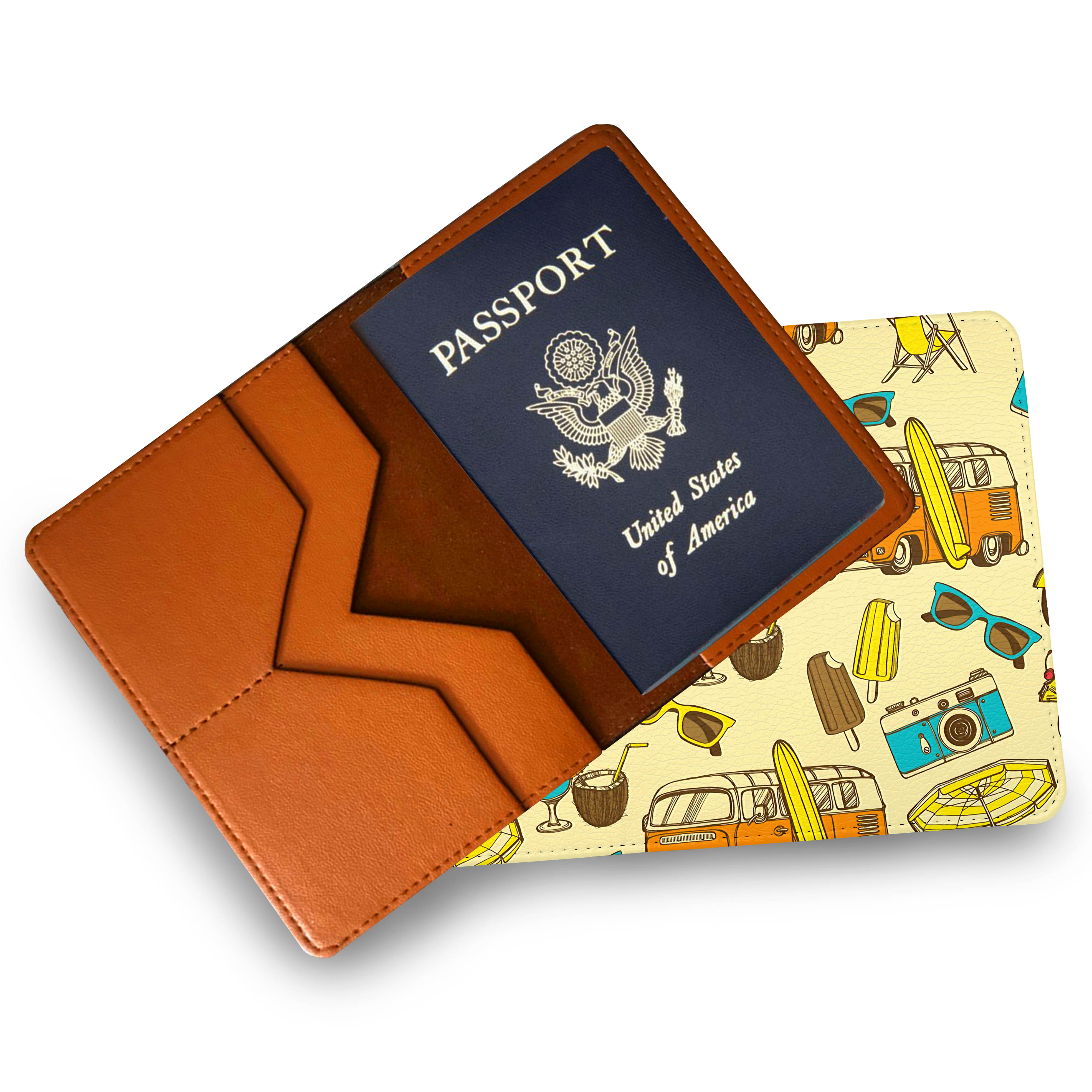 Ví Đựng Passport Du Lịch Siêu CUTE - Bao Da Hộ Chiếu Và Thẻ Phụ Kiện Độc Lạ - Passport Cover Holder GO TRAVEL - Thiết Kế Tiện Lợi - Trẻ Trung - LT040