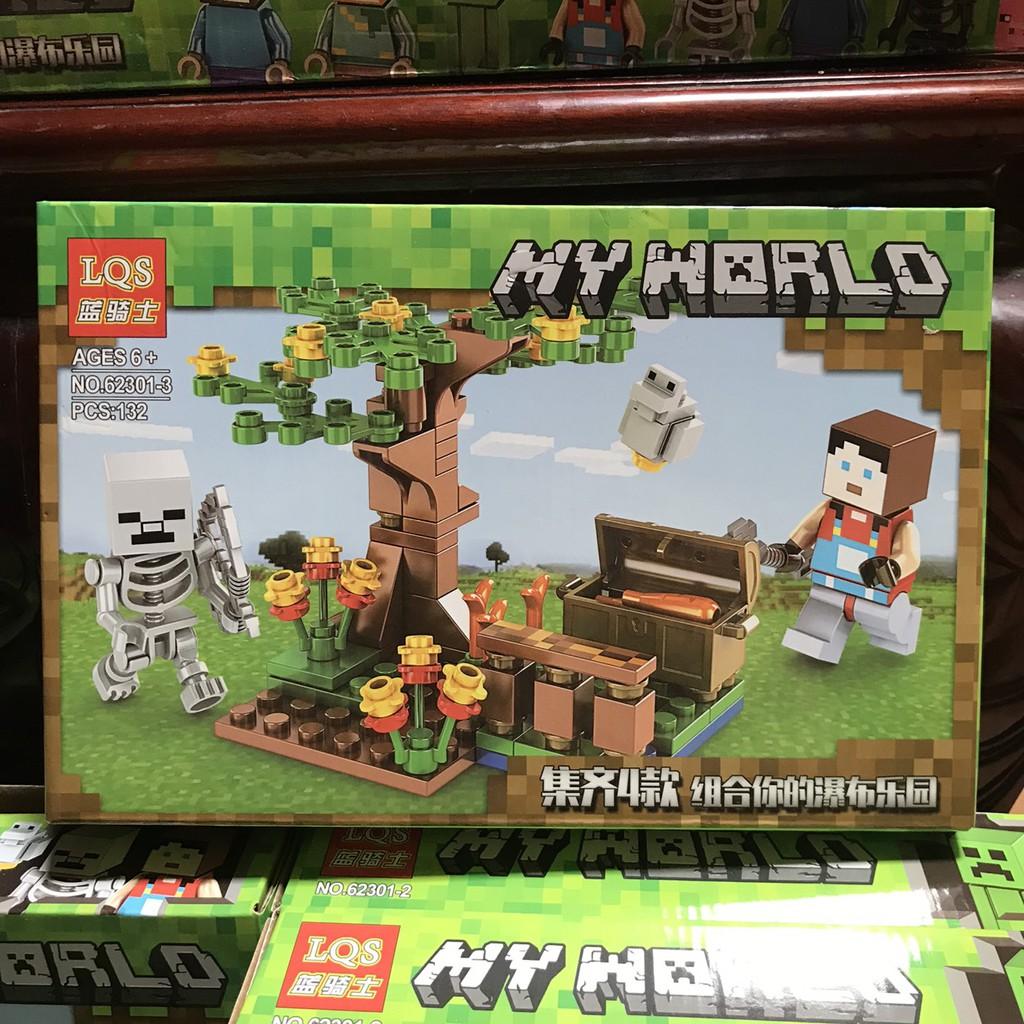 Lego đồ chơi trẻ em my world nhiều chi tiết lắp ráp