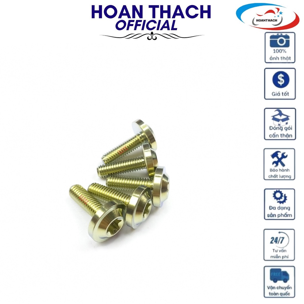 Ốc Gr5 Titan Dù 6L20 Vàng Gắn cho nhiều dòng xe SP016344 ( giá 1 con)