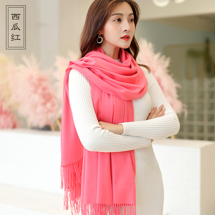 Khăn choàng quàng cổ cashmere trơn mềm mịn cao cấp size 60*200cm nhiều màu - Mã CA01