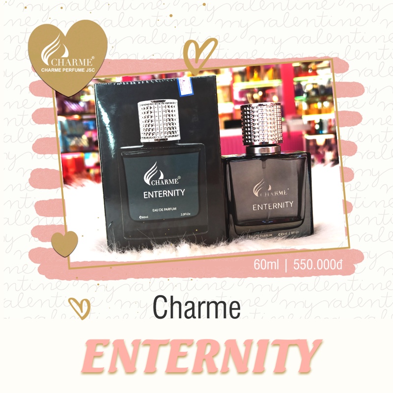 Nước hoa nam cao cấp, Charme Enternity, lưu hương lâu, hương thơm nam tính, mạnh mẽ, phù hợp phái mạnh, 60ml