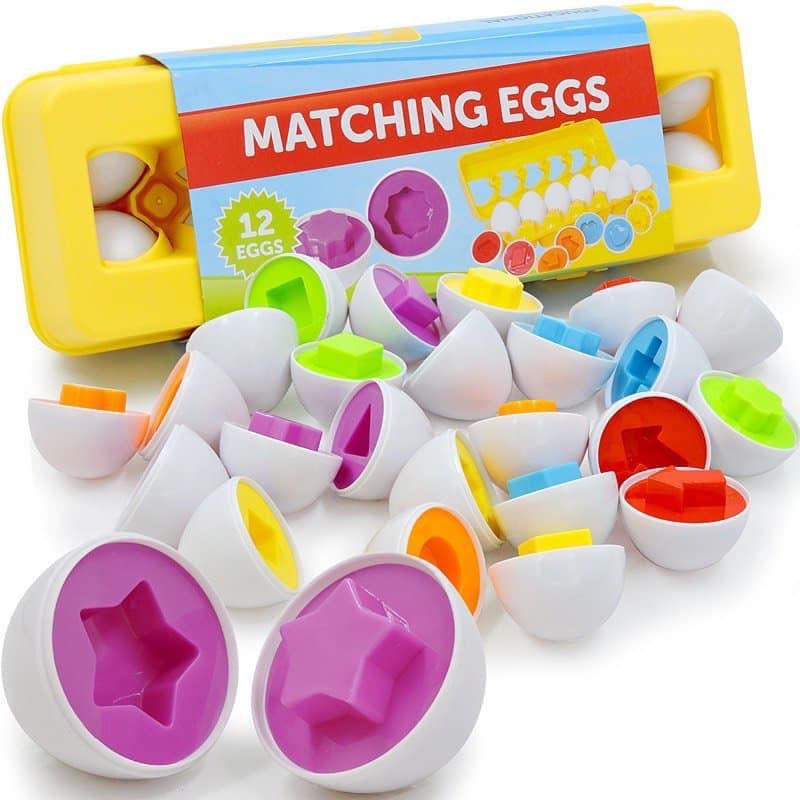 Trò Chơi Matching Egg - Set Trứng Ghép Đôi Đồ Chơi Giao Dục Thông Minh Cho Bé