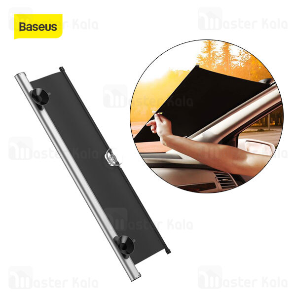 Tấm chắn nắng kính lái ô tô Baseus , kích thước cao 58cm/65cm, kéo dài tối đa 1,4m, màu Bạc - Hàng chính hãng
