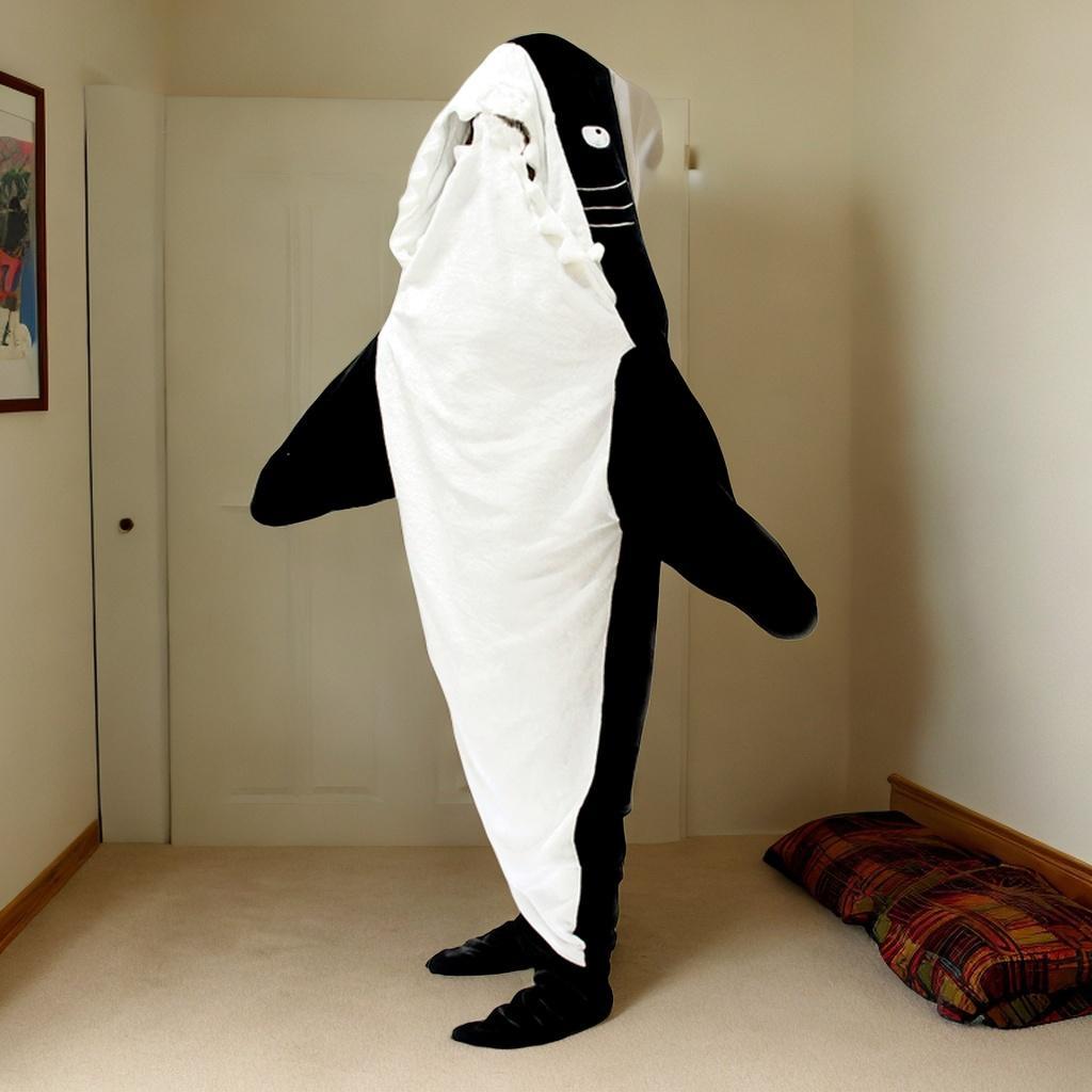 Wearable Shark Blanket Halloween Clothing Cozy Parties Cosplay Shark Costume