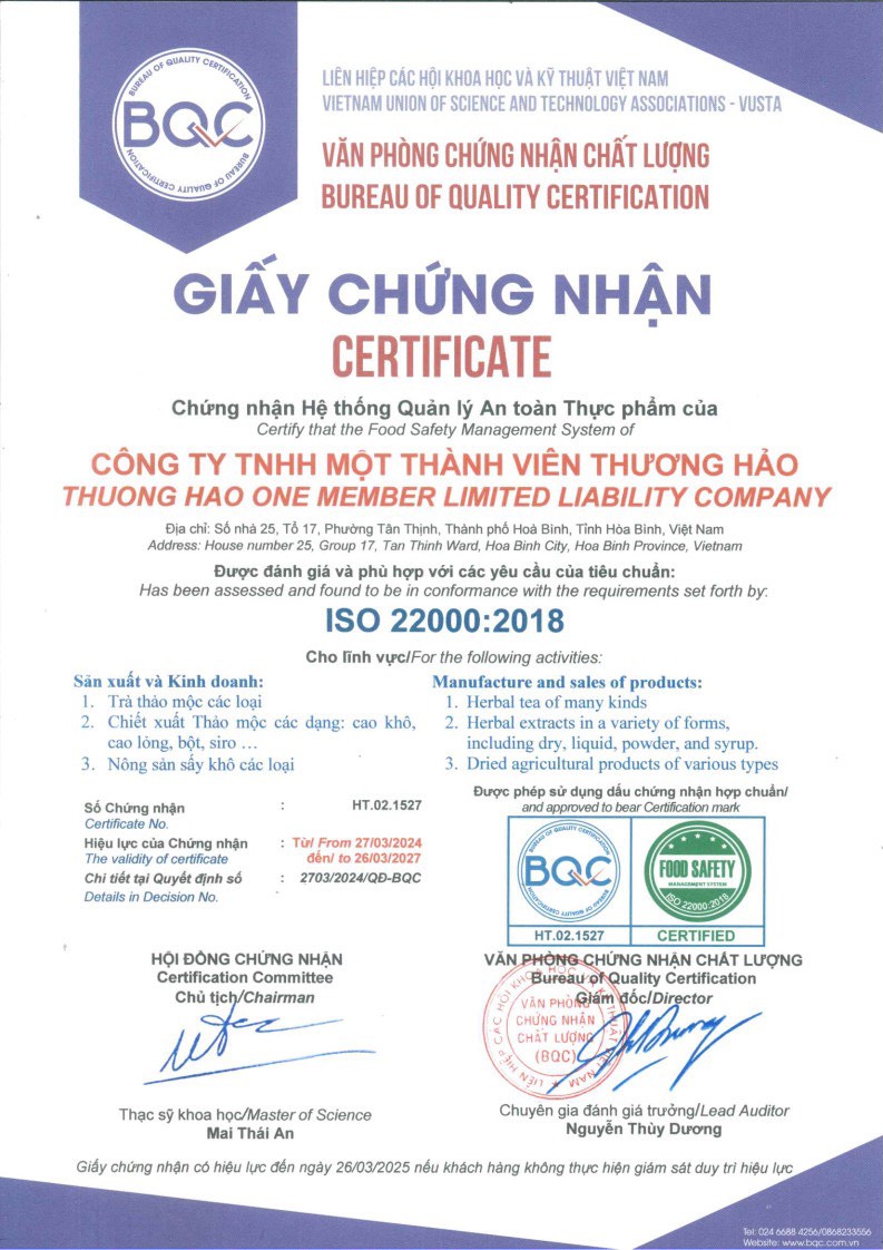 Túi 60 gói trà túi lọc Giảo Cổ Lam 5 lá Hòa Bình