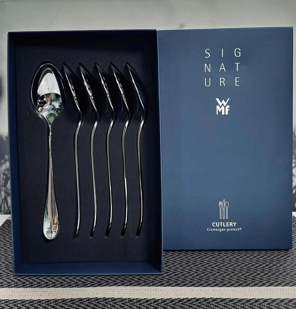 Bộ 6 thìa pha trà WMF Merit Cromargan Protect 13,6cm hàng chính hãng