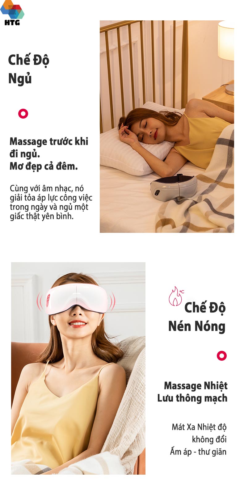 Máy massage mắt Leerkang LEK-H8 Với 8 Chế Độ Độc Lập, Xoa Bóp Và Rung Cùng Bluetooth Phát Nhạc, Mát Xa Nóng Nhiệt Lưu Thông, Hàng Chính Hãng