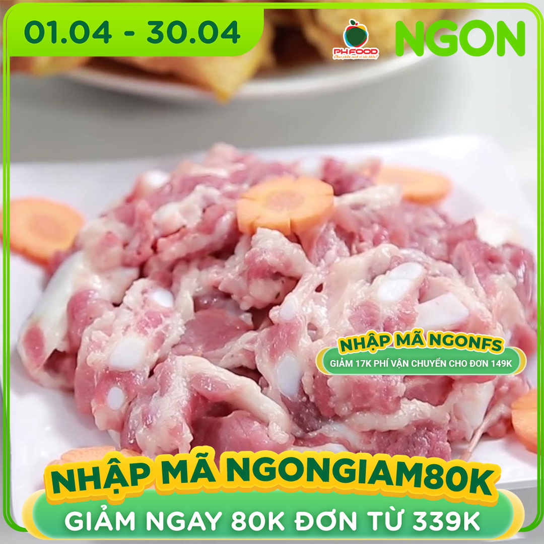 [Chỉ giao HN] - Sườn Sụn Non Heo - 1Kg 2 Khay - Hút Chân Không