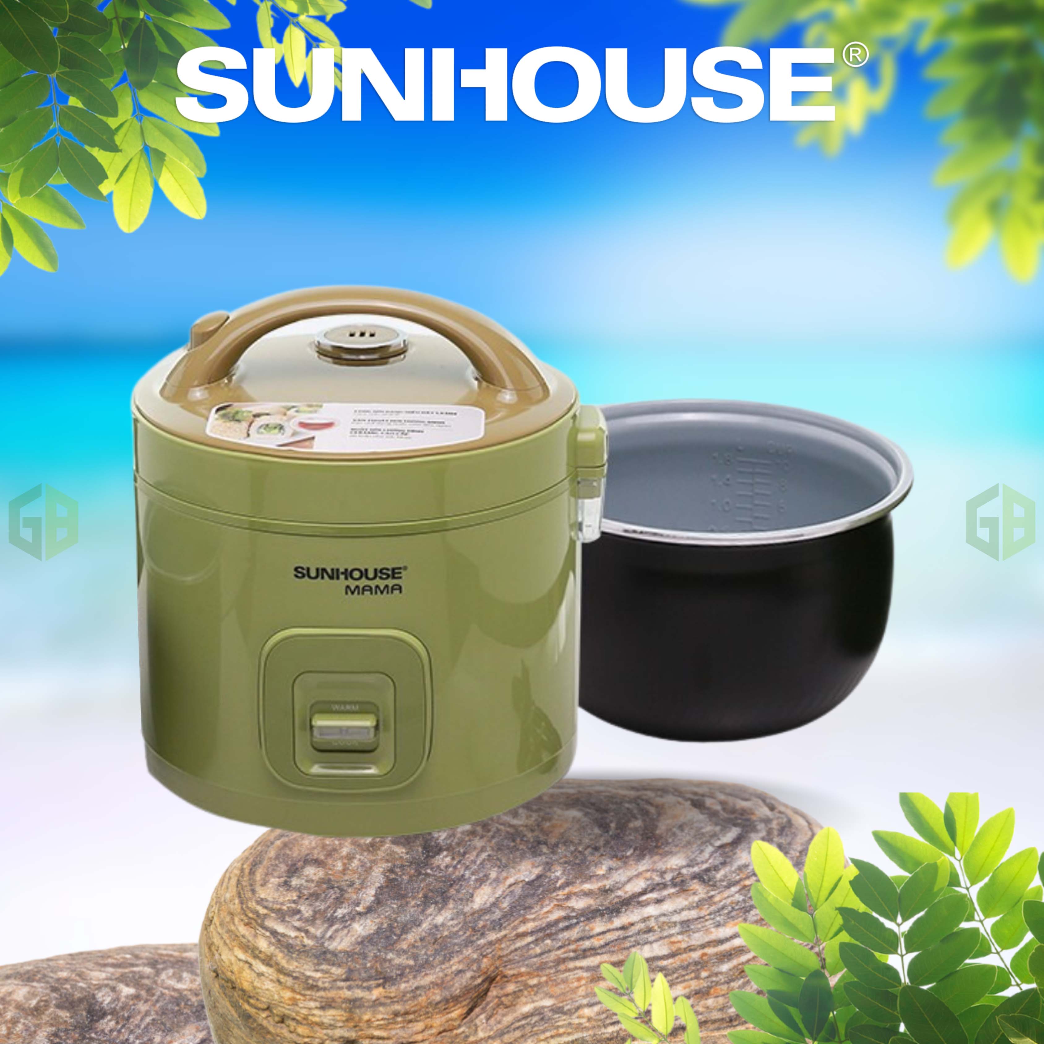 Nồi Cơm Điện Nắp Gài Sunhouse MaMa SHD8665G (1.8 Lít) - Hàng Chính Hãng