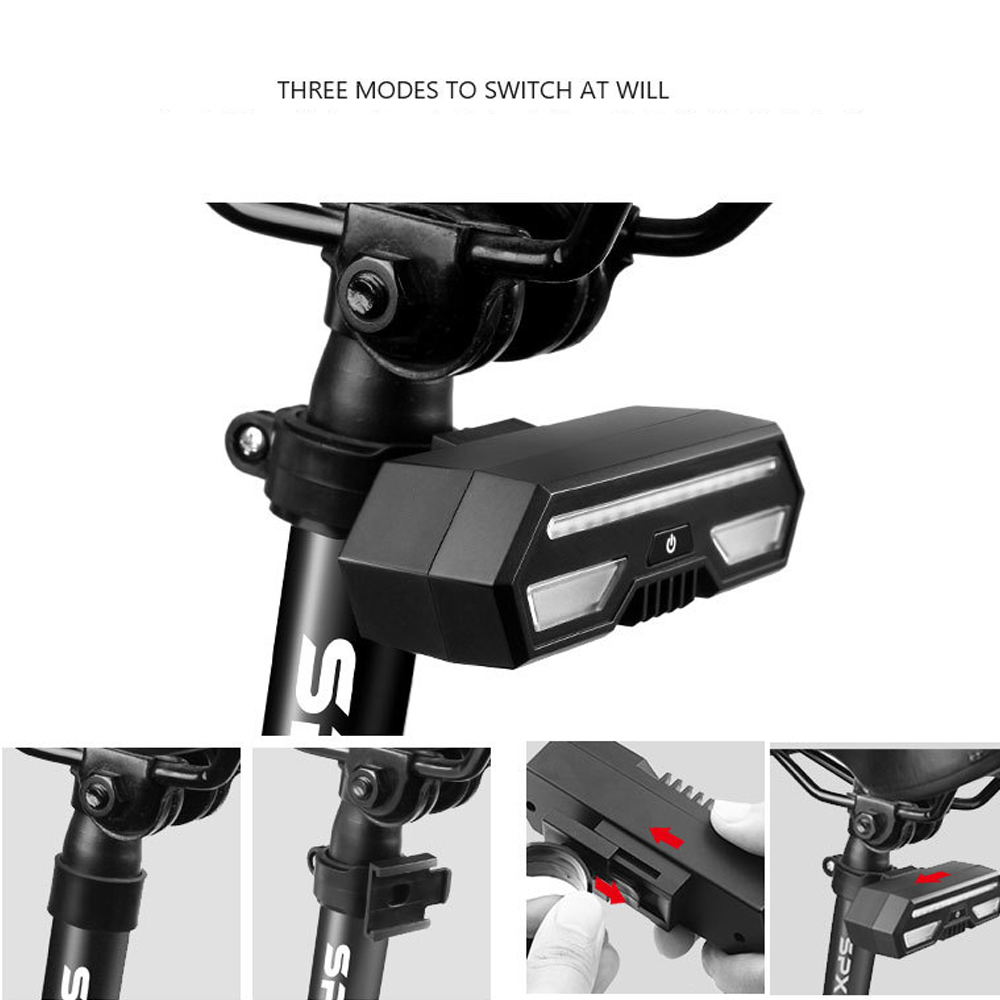 Đèn Đuôi Xe Đạp Điều Khiển Từ Xa Không Dây Có Sạc USB
