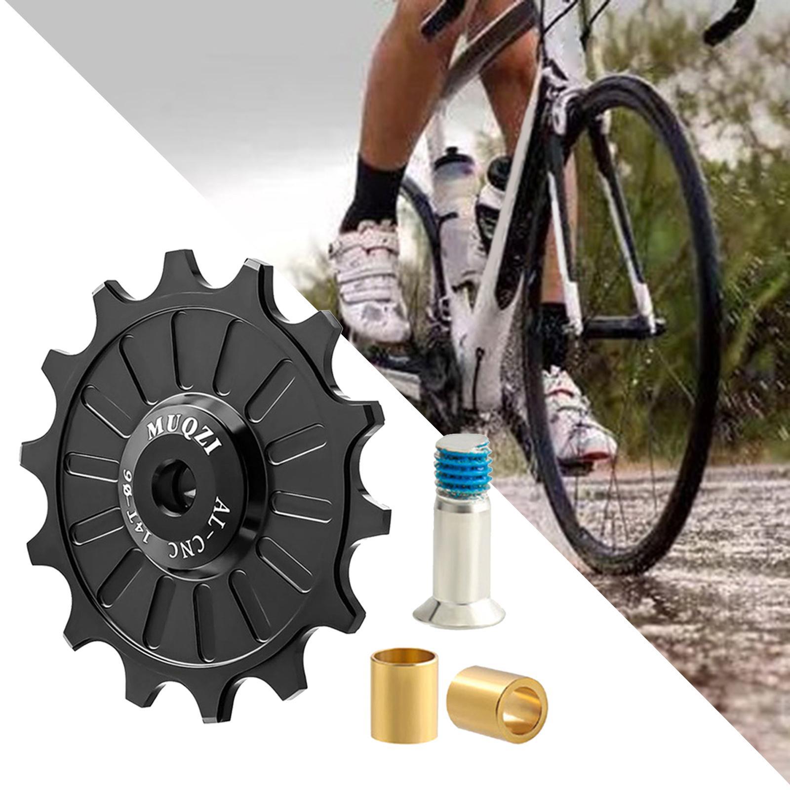 2x Bike Guide Wheel, Aluminum Alloy Rear Derailleur Jockey Wheel Rear Derailleur Pulley Bike Accessories