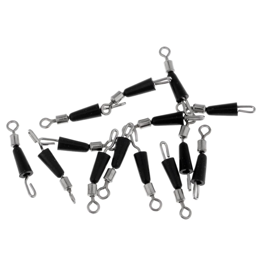100x Metal M + 100x L Fishing Swivels Sub-line Hook Fast Link Clip Snap