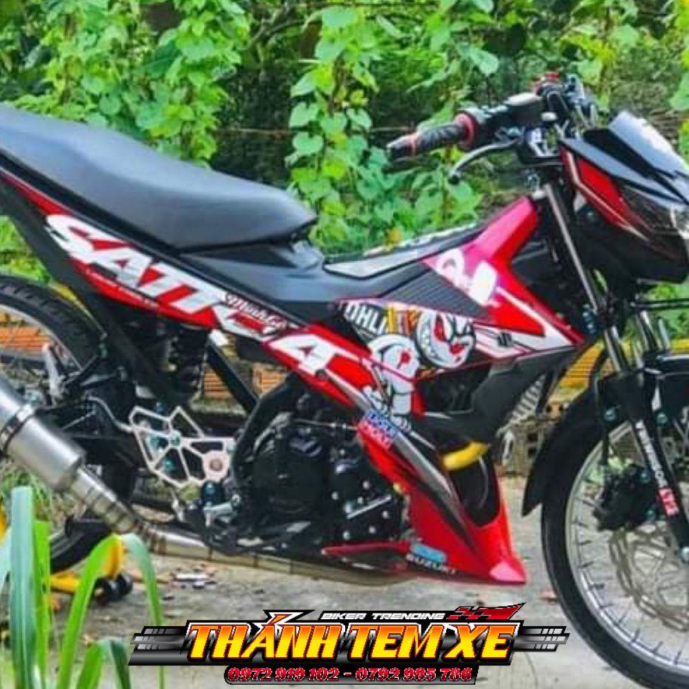 Tem rời dán dành cho xe Satria- Raider độc , lạ