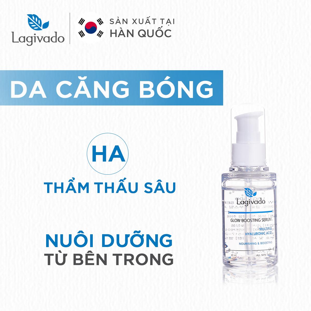 Tinh chất Serum dưỡng da trắng sáng Hàn Quốc chính hãng Lagivado, se khít lỗ chân lông Glow Boosting 40 ml