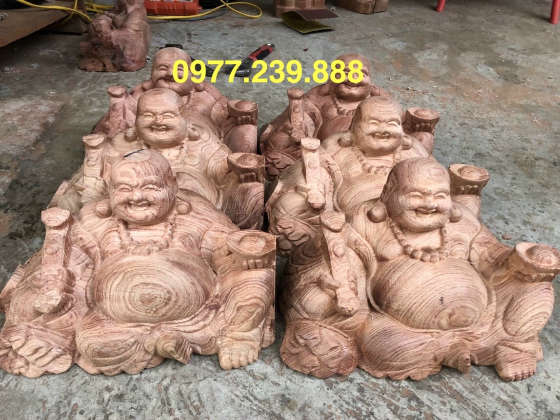 Di lặc gỗ hương ta 15cm
