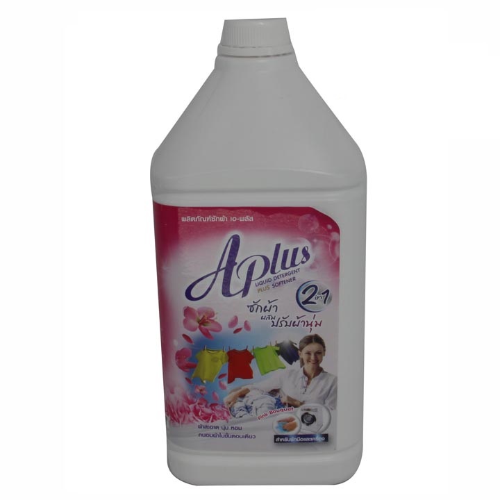 Nước giặt xả 2in1 APLUS Thái lan 3.5L hương Hoa hồng - Hàng nhập khẩu
