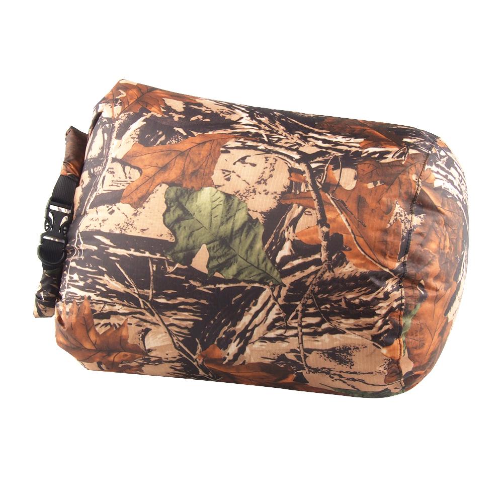 2 Pieces 12L Waterproof Roll Top Bag Dry Sack for Camping Floating Camo