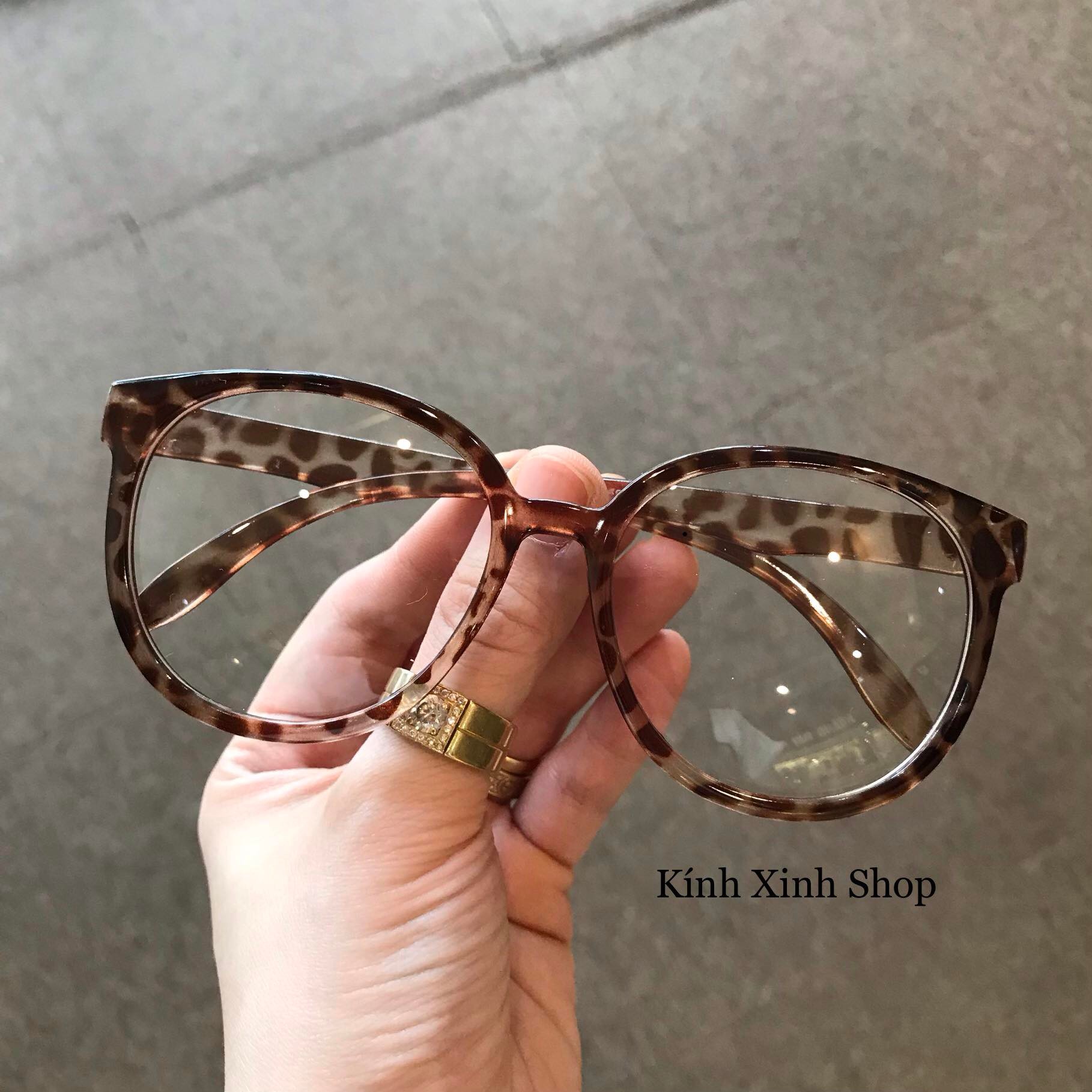 Kính Thời Trang Unisex Mắt Tròn Gọng Nhựa Form To - Có thể thay tròng cận