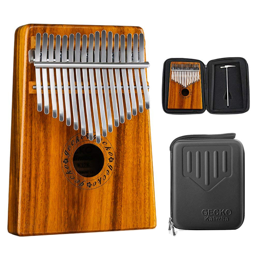 Đàn Kalimba 17 Phím Gỗ Mahogany Gecko K17M Kèm Hộp Đựng