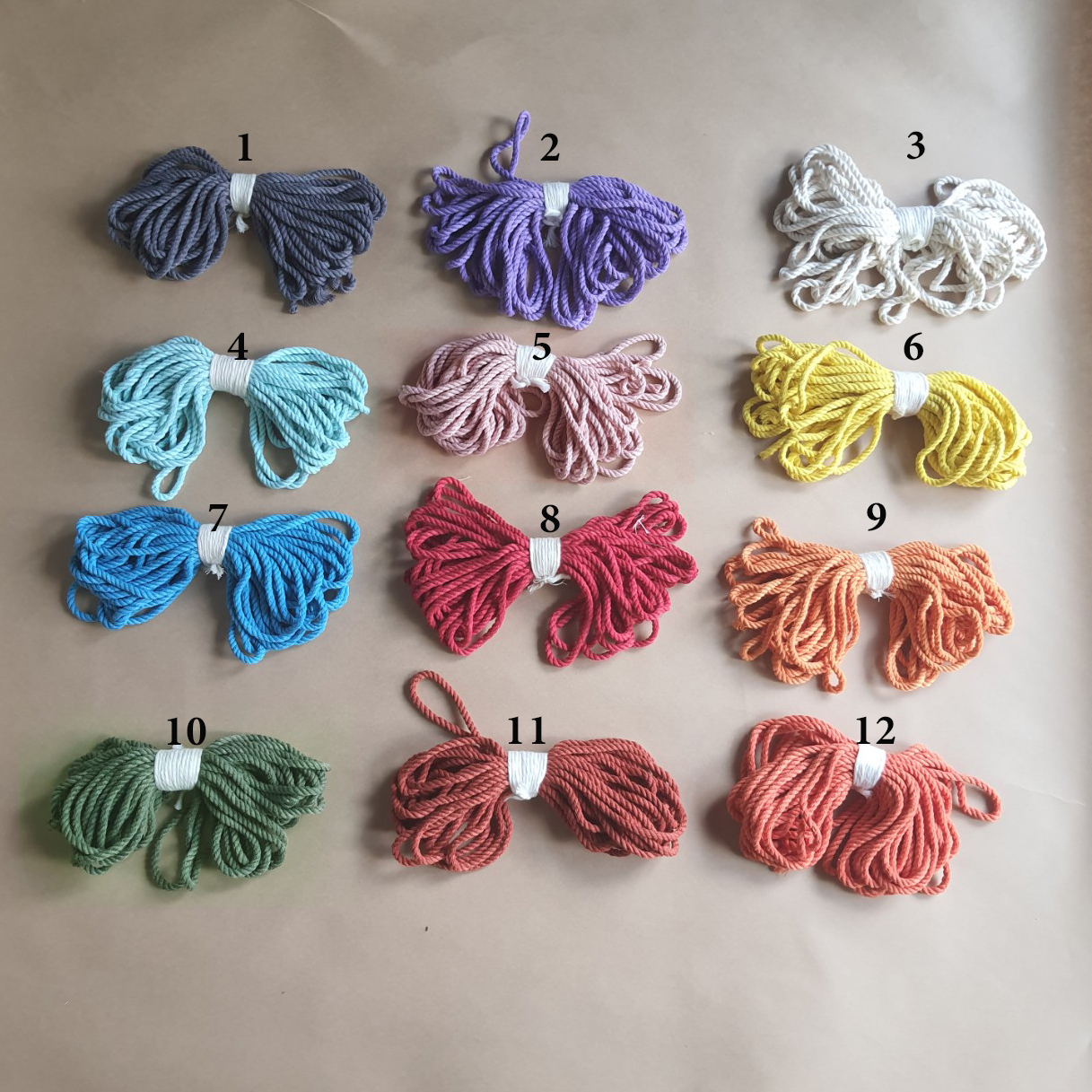 10 m Dây Macrame Trang Trí Thủ Công Handmade Loại 5mm nhiều màu