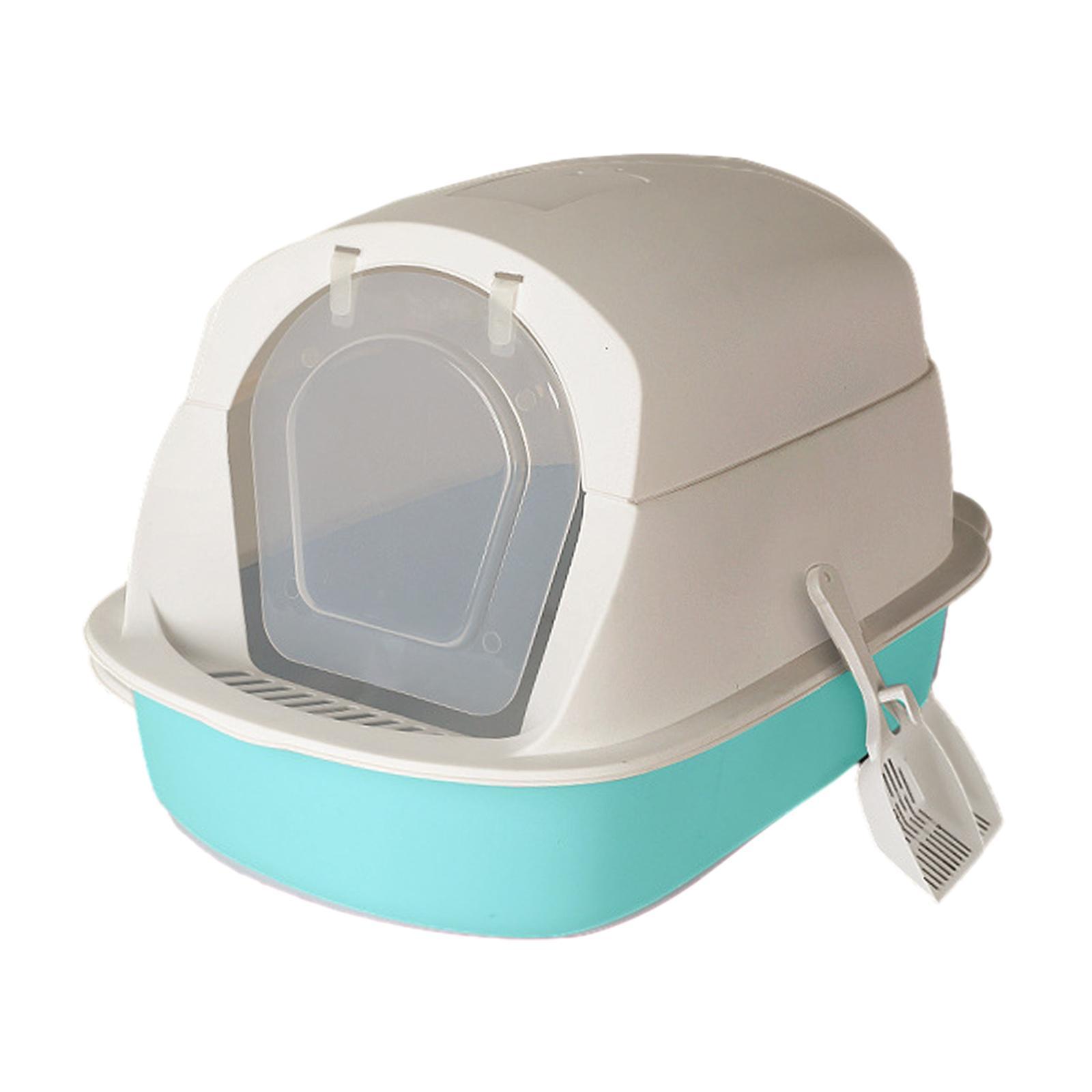 Hooded Cat Litter Box with Lid Cat Litter Tray Enclosed and Covered Cat Toilet Large Cat Litter Box for Indoor Cats with Door Pet Litter Box