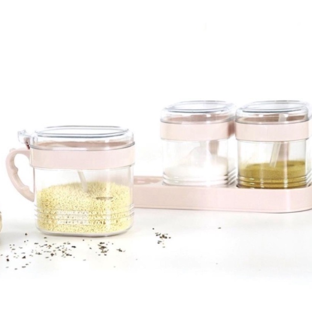 BỘ 3 LỌ ĐỰNG GIA VỊ HOKORI - HT