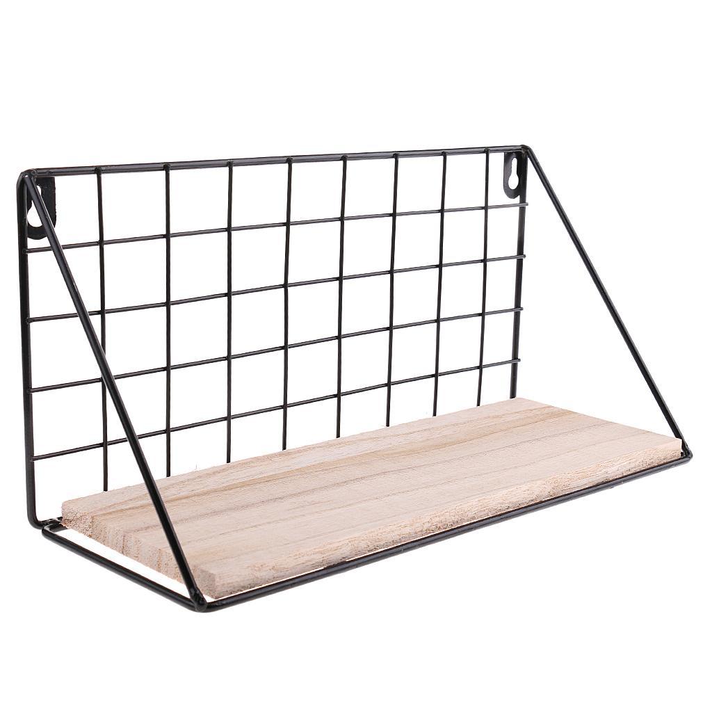 DIY Wall Mount Metal Wire Rack Holder For Home Kitchen Storage Shelf 3pcs