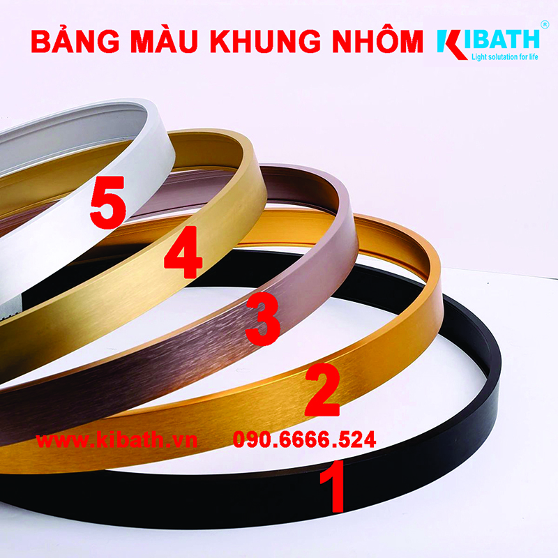 Gương Toàn Thân Kibath Hình Bầu Dục Khung Hợp Kim Nhôm, KB-163