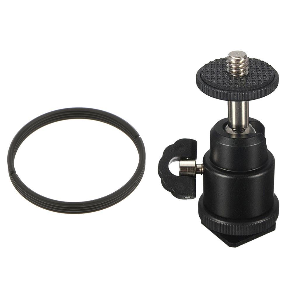 1/4" Ball Head Mount w/M39 to M42 Lens Adapter Ring for Camera Hot Shoe