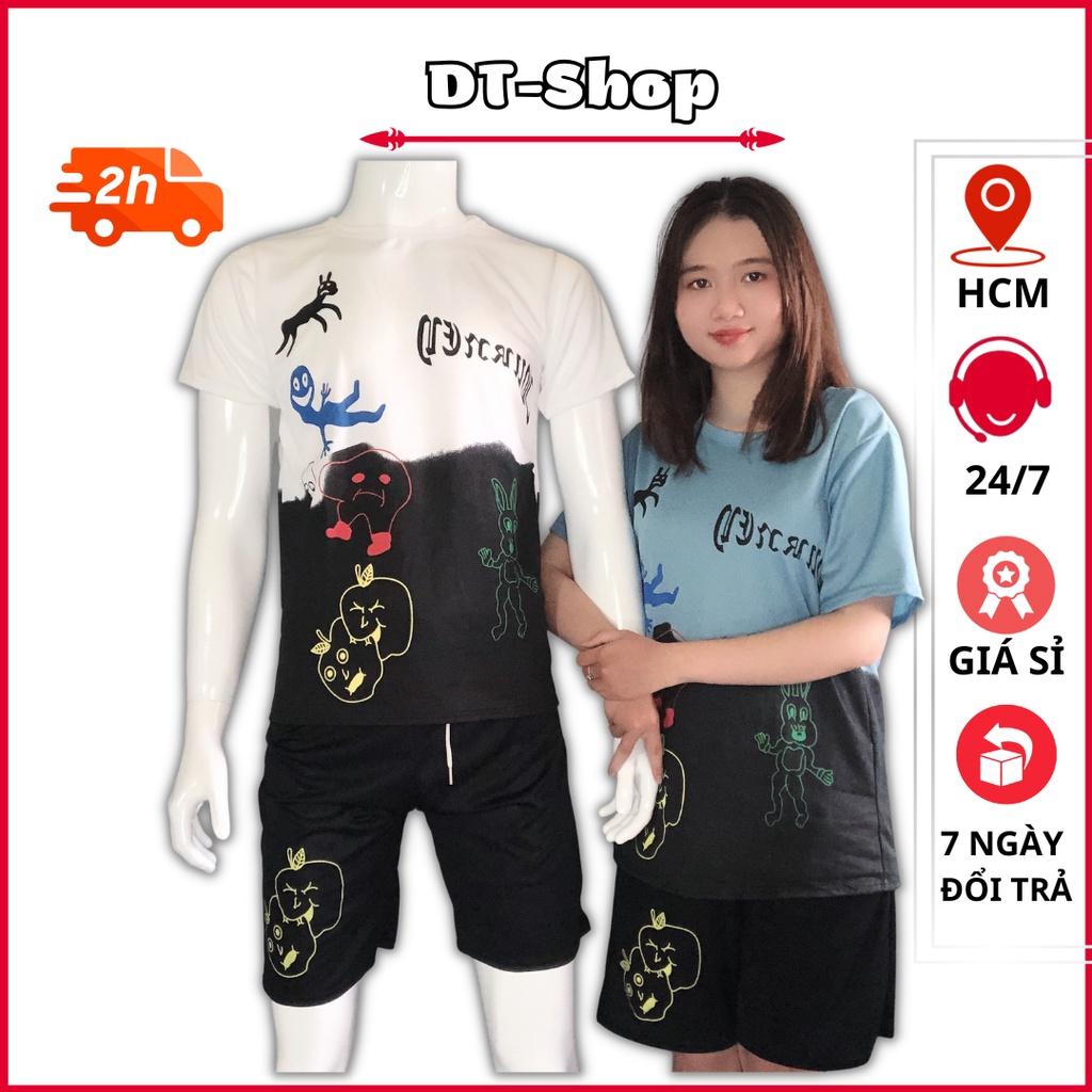 Bộ Quần Áo Nam Nữ Thể Thao Unisex Quần Short Áo Thun Họa Tiết In Chữ JOURNEY