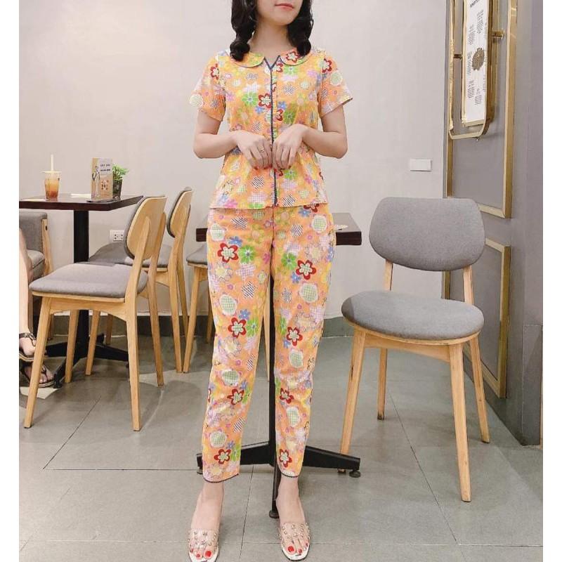 Đồ bộ mặc nhà, đồ ngủ, cổ sen 4 màu siêu hot