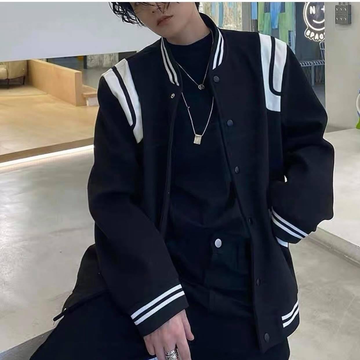 Áo khoác bomber Teddy , varsity jacket Sơn Tùng form rộng , áo bóng chày oversize nam nữ chất liệu nỉ lót dù 2 lớp - Gin store