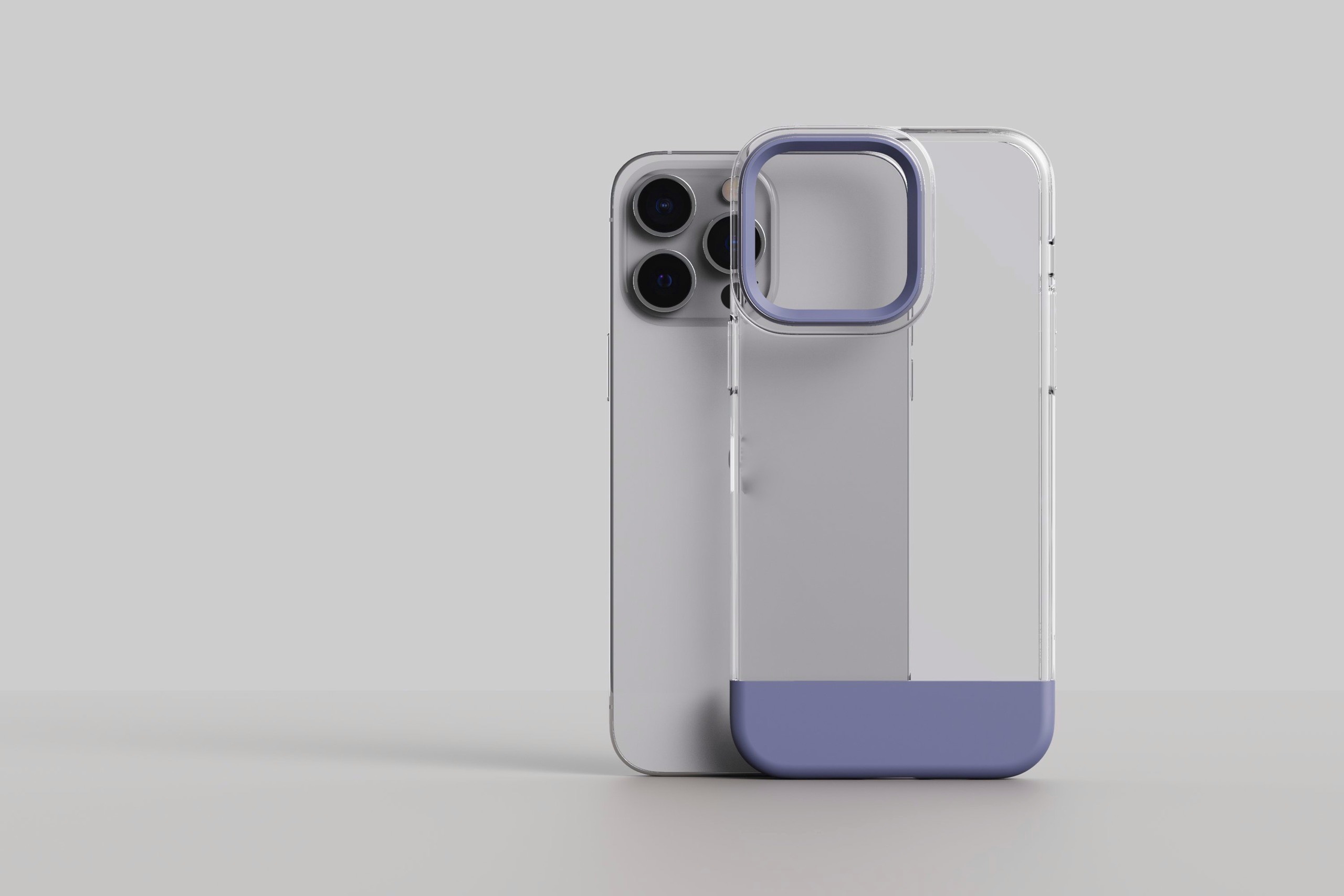 Ốp Lưng Elago Glide Case Dành Cho Iphone 14 Promax 14 Pro 14 Plus 14 - Hàng Chính Hãng - Clear - Purple - Iphone 14 Promax