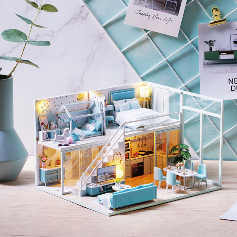 Mô hình nhà DIY Doll House Poetic Life Kèm Mica Chống bụi