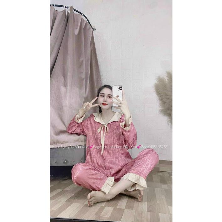 Bộ bầu caro viền ren bầu và sau sinh quần có chun chỉnh áo có khóa cho bé ti mẫu mới