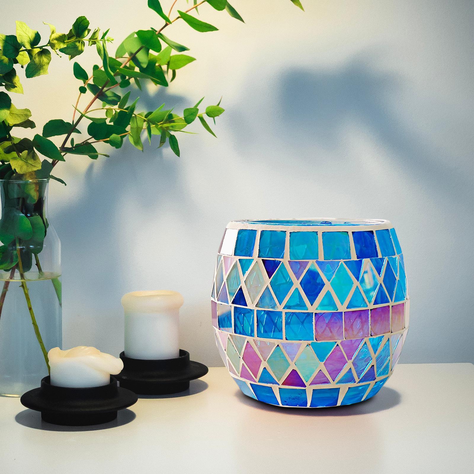 Mosaic Candle Holder Tea Light Holder for Gift Dining Room Home Ornament