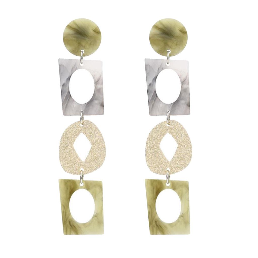 Women Acrylic Geometric Bohemian Drop Earrings Studs Dangle Jewelry