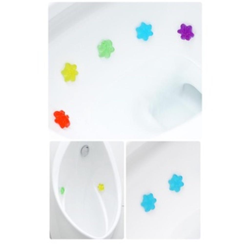 Gel thơm khử trùng bồn cầu, gel khử mùi bồn cầu dạng thạch hình bông hoa với 6 mùi thơm cho toilet