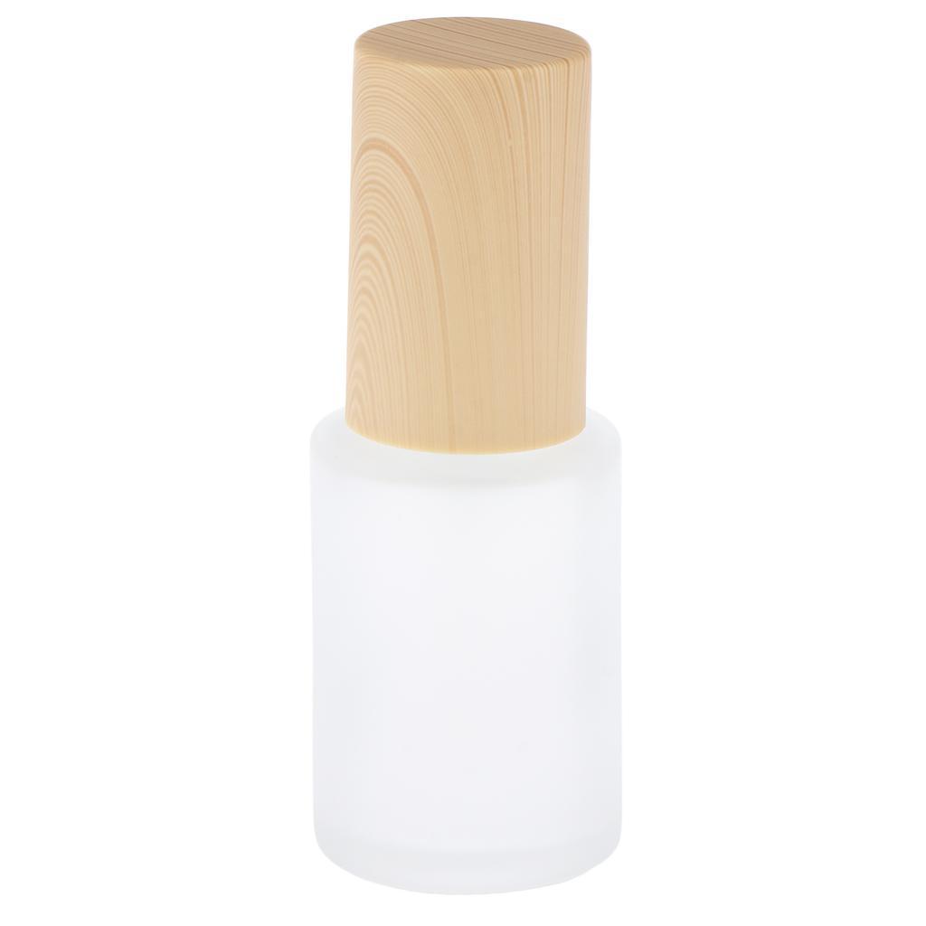 Travel Empty Glass Lotion Dispenser Bottle Pump Refillable Container 30ml