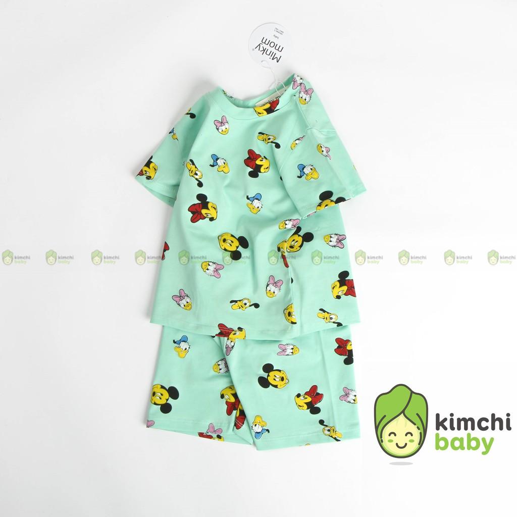 Đồ Bộ Bé Trai, Bé Gái Minky Mom Vải Cotton 100% Họa Tiết Khủng Long Chim Cánh Cụt, Bộ Cộc Tay Cho Bé Mặc Hè MKM2137