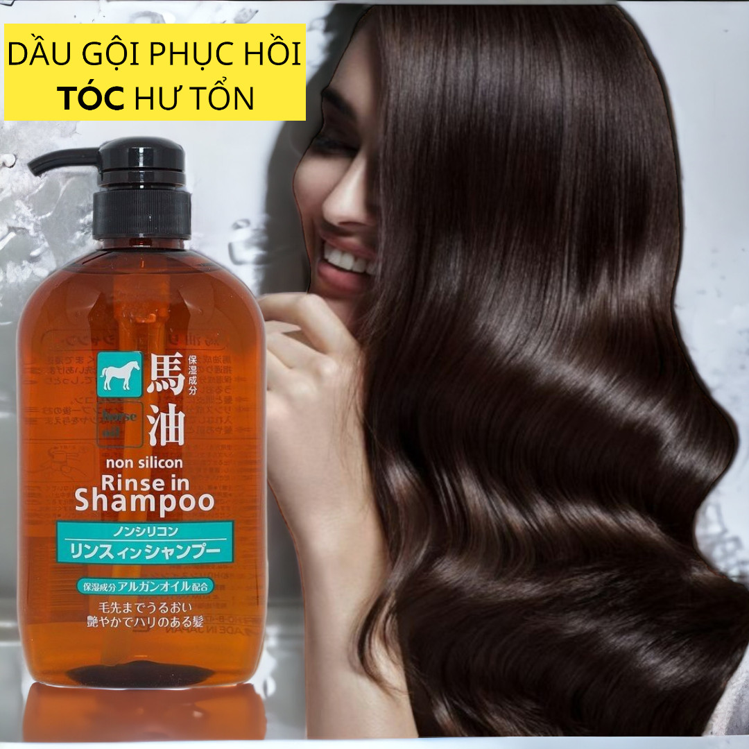 Dầu Gội - Xả 2 Trong 1 Phục Hồi Tóc Hư Tổn Chiết Xuất Từ Dầu Ngựa Deve Horse Oil Rinse In Shampoo (600mL)