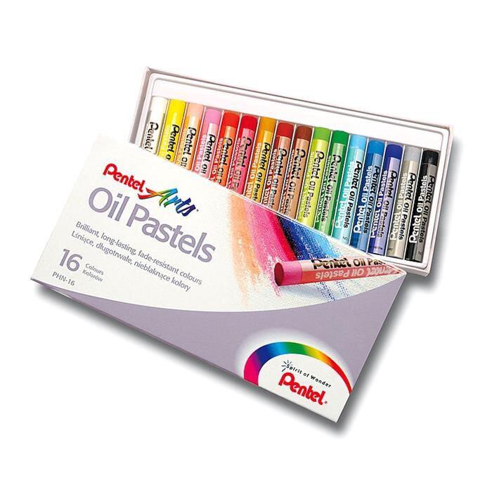 MÀU SÁP DẦU PENTEL 16 MÀU, OIL PASTELS, SÁP MÀU