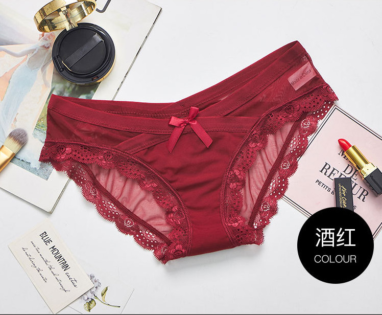 Combo 3 Quần lót ren lưới nữ gợi cảm cạp chéo sexy co giãn tốt thoải mái mát mẻ - Hàng nhập QC
