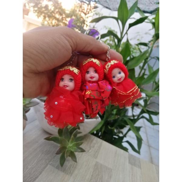 MÓC KHÓA BÚP BÊ ĐỘI NÓN LEN CHỮ LOVE