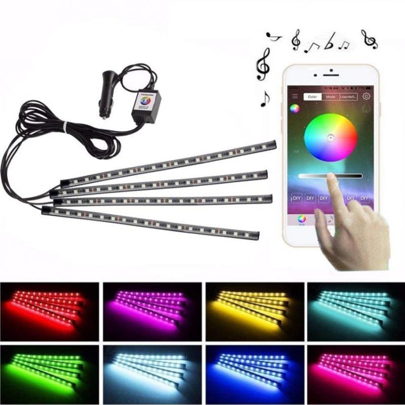 Car LED Strip Lights LED App Control Interior Lights  Function